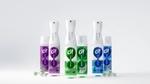 The image shows three Cif cleaning products in plastic spray bottles with refill packs shown alongside. There are three different product variants with purple, green and blue labels.