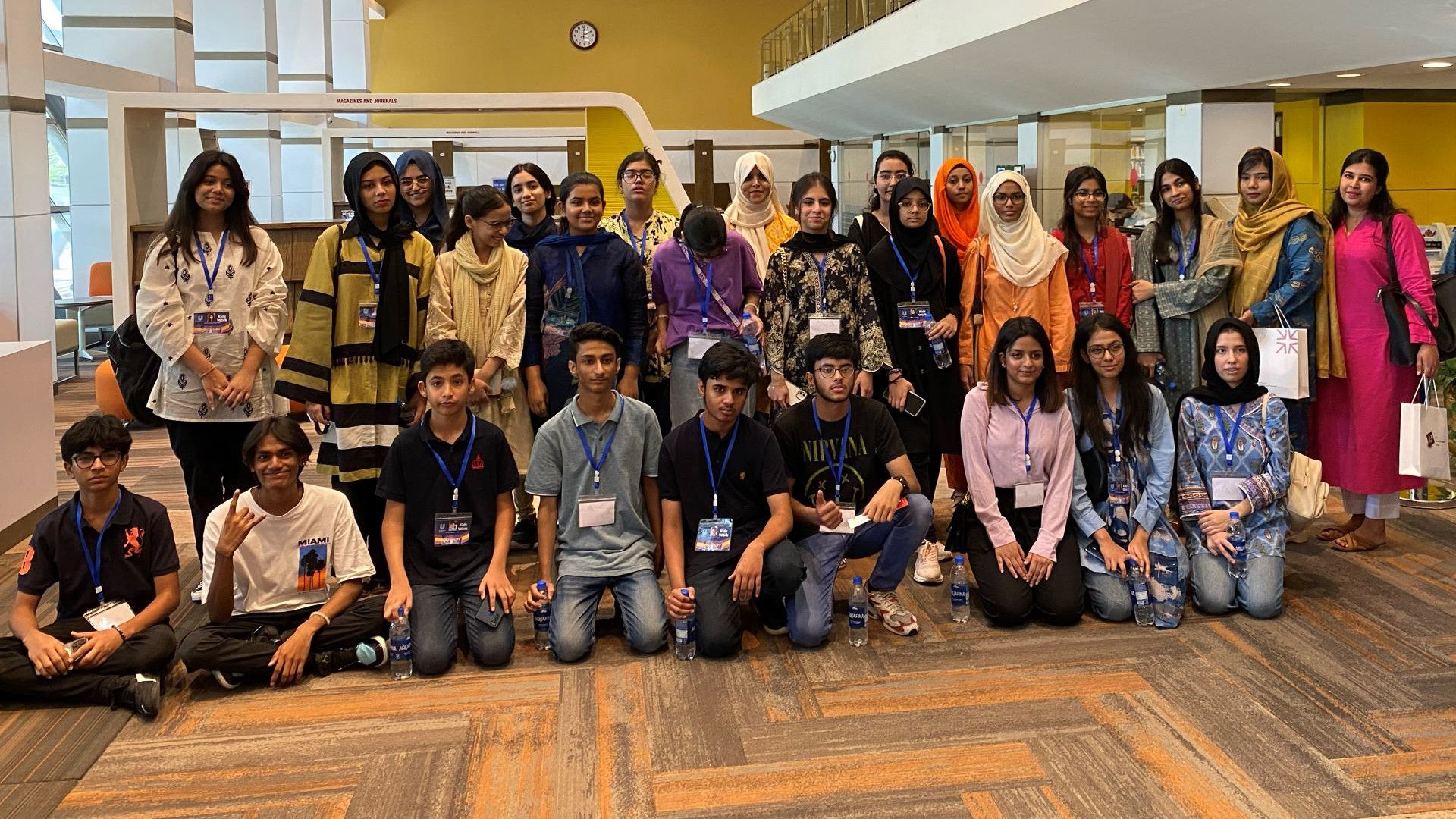 Kids having a session at University.