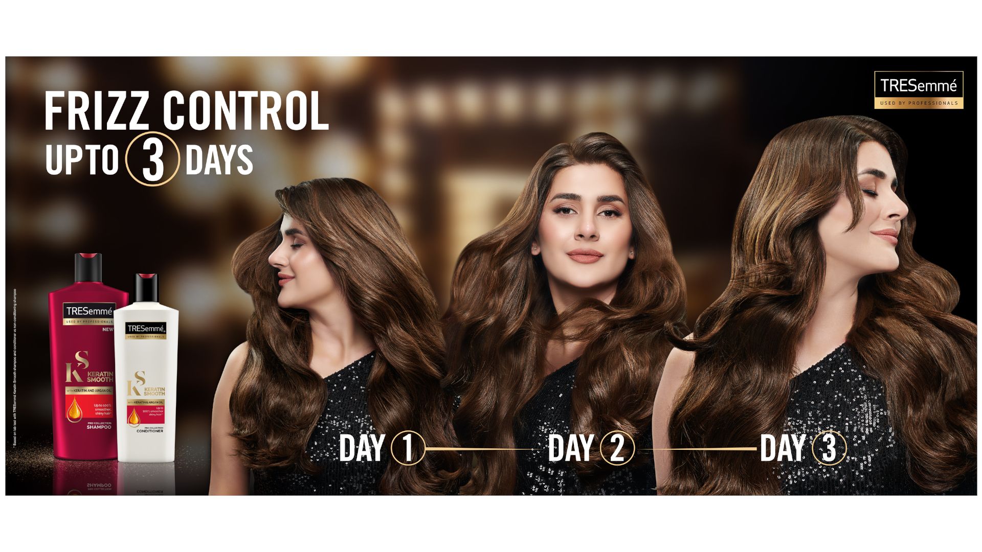 An image from a commercial for TRESemmé’s Frizz Control shampoo. The brand is enjoying strong growth in Pakistan.
