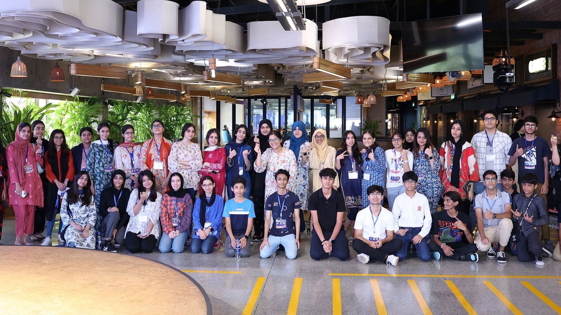 Group picture at Unilever Head Office with all the kids.