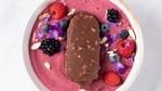 Magnum vegan ice cream in a berry smoothie bowl