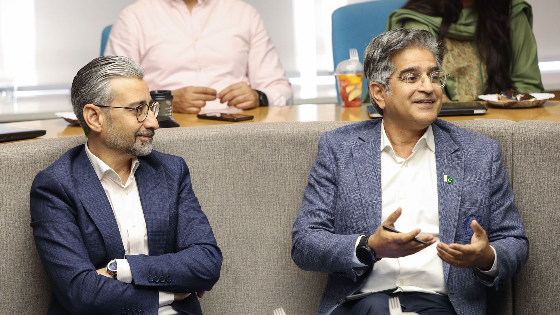 Aamir Ibrahim and CEO Jazz is talking together