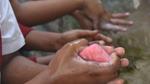 Children washing hands