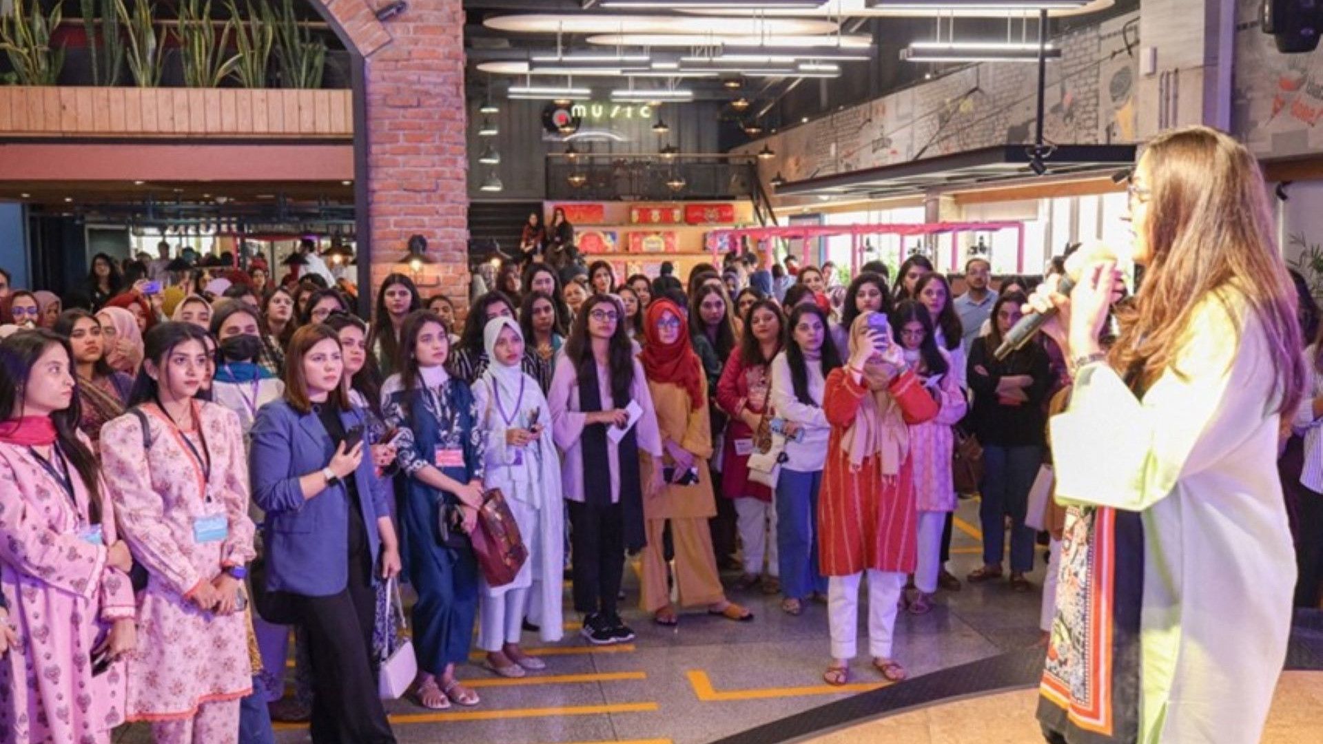 Womens are gathered in the Unilever Head Office