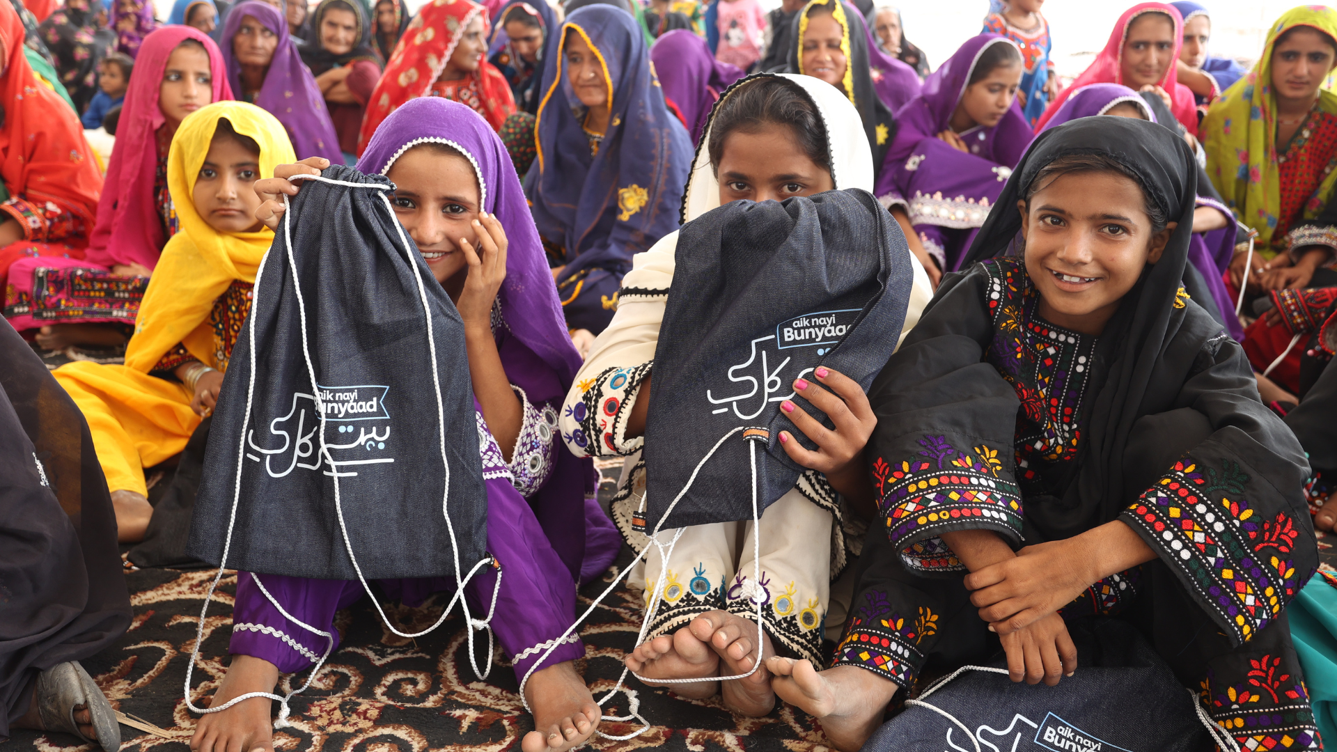 Smiling kids from the village