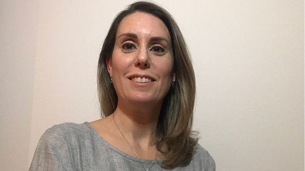 A photo of Karina Zimerfeld, a woman working in science at Unilever 