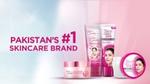 Four Glow & Lovely products and a text that reads "Pakistan's #1 Skincare Brand".