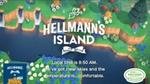 Screenshot of Animal Crossing game with Hellmann’s Island title